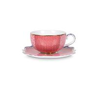 Pip Studio Royal sous assiette et tasse à expresso Rose