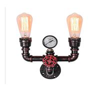 Pipe À Eau Rétro Lumières Salon Applique Murale Rustique Bougie Industrielle Vintage Cuivre Tube De Fer E27 Suspension Chambre Lampe De Cuisine Appliques Murales Aucune Source De Lumière,2 bulbs