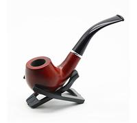 Pipe à Tabac avec Support et Pochette - Porte-Pipe en Bois - Cadeau Homme pour Fête des Pères ou Anniversaire