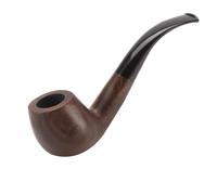 Pipe À Tabac En Bois D'ébène - Pipe À Fumer Courbée Classique Faite À La Main Pour Fumer Coffret Cadeau Détachable Pour Fumeurs Débutants(Blue)