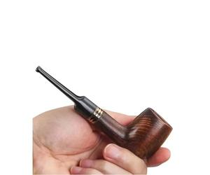 Pipe À Tabac En Bois Droite Faite À La Main - Portable, S'applique Aux Filtres de Pipe de 8MM - Accessoires Pour Fumeurs - Cadeau