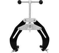 Pipe Clamp Carbon Steel 12.7-30cm Alignment Tool Black | Sturdy carbon steel pipe alignment clamp with quick-acting screws and dual ergonomic handles for precise fitting tasks.