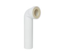 Pipe WC rigide longue coudée mâle Ø100, à coller - Wirquin - 71060101