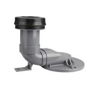 Pipe Excentrée pour WC Souple Manchon, Entraxe Au Sol 25 Cm, Orifice 15 Cm, Sans Raccord