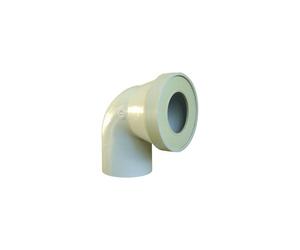 Pipe sanitaire courte coude mâle D.100mm piquage D.40mm