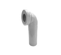 Pipe WC coudée 90 degré mâle diamètre 100 pour bâti-support avec serre joint
