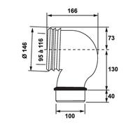 pipe coudée pour wc - diamètre 100 mm - sortie verticale - nicoll cwp33 | Pipe WC - NICOLL - Verticale - Diamètre 95 à 116mm