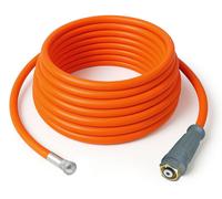 PipeJet 20M EasyLock PRO Orange – Tuyau d'égouttage de 20 m | Raccord Karcher EASY!Lock | Buse 1/4" (1 à l'avant + 3 à l'arrière) | Pour HD / HDS | Embout interchangeable | 250 bars
