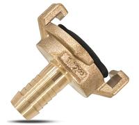 PipeSan - Raccord express laiton 1/2ʺ Système Geka - Lot de 1 | Embout cannelé 13-15 mm pour raccord tuyau d’arrosage | Compatible Gardena (GK) | Anti-fuite | Testé 10 bar / 120 °C