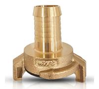PipeSan - Raccord express laiton 3/4ʺ Système Geka - Lot de 1 | Embout fileté G3/4 ou raccord tuyau d’arrosage | Compatible Gardena | Étanche, eau potable | 10 bar / 120 °C
