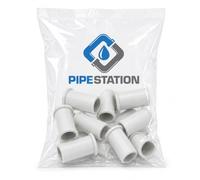 Pipestation Lot de 10 raccords de tuyauterie de 15 mm - Raccords de plomberie de 15 mm pour radiateurs en plastique PEX PB et tuyau en cuivre - Lot de 10 pièces