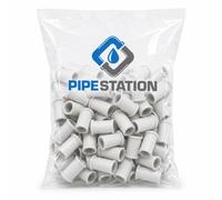 Pipestation Lot de 50 raccords de tuyauterie de 15 mm - Raccords de plomberie de 15 mm pour radiateurs en plastique PEX PB et tuyau en cuivre - Lot de 50 pièces