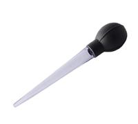 Pipette doseur en plastique pour cuisine et pâtisserie | 31 cm de longueur, volume de 28 ml, ouverture de 5 mm, manche transparent, embout boule en caoutchouc