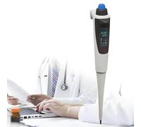 Pipette électronique réglable, micropipette motorisée à canal unique, volume 100-1000 μl pour pipetage et mélange précis, pas à pas 5 à 50 µL