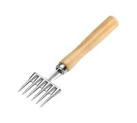 Pique à glace avec manche en bois | Embout de glace sûr en d'aluminium | Broyeur rainuré pour poisson, congélateur, bar, maison, camping