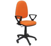 Piqueras y Crespo Ayna Bali Chaise de Bureau Bras Fixes Roues Parquet Orange