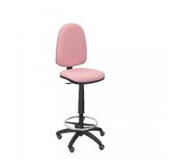 Tabouret Ayna Bali rose pâle Roulettes de parquet