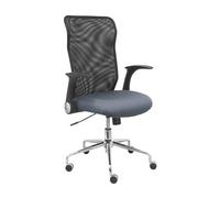 Piqueras y Crespo Chaise Minaya Dossier en maille noire Bali Gris foncé
