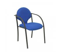 Piqueras y Crespo Hellin Pack 2 Chaises Châssis Noir Bali Bleu