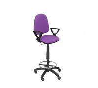 Ayna bali tabouret lilas à bras fixes roulettes de parquet