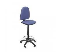 Piqueras y Crespo Tabouret Ayna Bali Roues Parquet Bleu Clair
