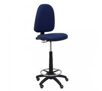 Piqueras y Crespo Tabouret Ayna Bali Roues Parquet Bleu Marine