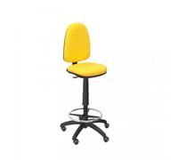 Piqueras y Crespo Tabouret Ayna Bali Roues Parquet Jaune