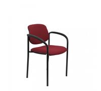 Piqueras y Crespo Villalgordo Bali Chaise Fixe Châssis Marron avec Bras Noirs