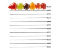 Piques À Cocktail Pour Apéritif | Brochettes En Acier Inoxydable Lot De 12 Pièces - Piques et bâtonnets décoratifs en métal,Réutilisable pour boissons, fruits, fromage, sushis, buffet, fêtes,