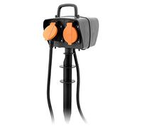 Multiprise ZENITECH 1.5m piquet 2 prises 16A + programmateur