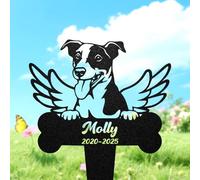 Piquet Commémoratif Personnalisé Bouledogue Français, Plaque Funéraire Personnalisée en Forme Dange Chien, Pierre Tombale Extérieure étanche Jardin Ou Ci Jack Russell Terrier