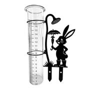 Piquet de guidage de pluie en acier inoxydable, jauge de décoration de jardin avec tube de mesure transparent pour parterre de fleurs, utilisation de, compteur de pluie décoratif, marqueur de