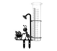 Piquet de guidage de pluie en acier inoxydable, jauge de décoration de jardin avec tube de mesure transparent pour parterre de fleurs, utilisation de, compteur de pluie décoratif, marqueur de