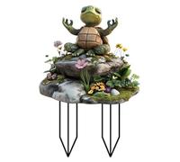 Piquet de jardin décoratif en acrylique en forme de tortue de yoga, insert pour pots de fleurs et pelouses | Décoration de sentiers et patios en plein air pour paysages de jardin, accessoires de