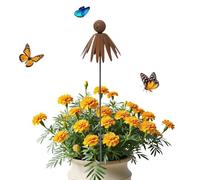 Piquet de jardin en métal vintage résistant aux intempéries | Pot en métal pour porches extérieurs, cour, printemps, nature, balcon, terrasse, allée, ferme