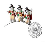 Piquet De Jardin Halloween 50x32x10cm Résine Métal Figurines Sorcière | Imperméable résine et métal pour robuste Installation rapide outils Ambiance chaude pour jardin pour fête