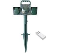 Piquet de jardin télécommandé éclairage extérieur 2 prises cordon 5 m. IP44 - Avidsen - 103186 G
