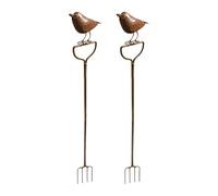 Piquet en métal avec motif oiseau détaillé Idéal pour terrasses, balcons, paysages extérieurs, 1 paire