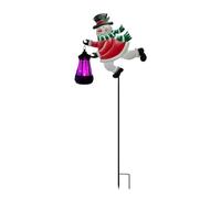 Piquet Lumineux de Noël pour Jardin Lanterne Solaire Décorative Bonhomme de | Piquets Solaires de Noël Jardin extérieur arrière-cour terrasse pelouse sentier massif
