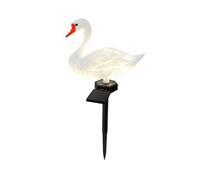 Piquet Lumineux Solaire Cygne Résine Déco Jardin Terrasse Extérieur