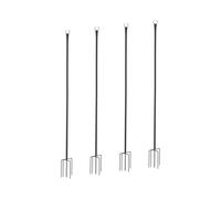 Piquet pour guirlande guinguette - acier au carbone - longueur totale 2,67 m - modulable - Lot de 4 | Wiesenfield