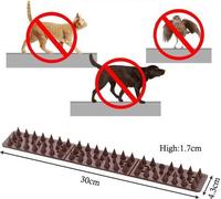 Piquets anti-oiseaux, 12 m, piquets métalliques en forme de dents de chat pour éloigner les oiseaux