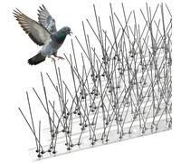 Piquets Anti Oiseaux de 1 m, piquets Anti Pigeons en Acier Inoxydable pour toits, Jardins et fenêtres, Protection Anti Oiseaux en Acier Inoxydable Contre Les Corbeaux