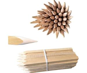 Piquets bois hêtre 50 pcs 120 cm 25x25 mm pointus jalon jardin marquage tuteur tomate poteaux bois