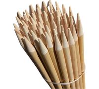 Piquets bois hêtre ovales 25 pcs 78 cm ⌀18 mm tuteur tomate poteau jardin plantes support robuste