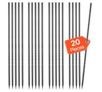 Piquets d'Armature 61 cm-VEVOR-Piquets d'Ancrage au Sol Droits Robustes en Acier Galvanisé-Lot de 20-Diamètre 12 mm