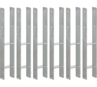 Piquets de clôture 6 pcs Argenté 9x6x60 cm Acier galvanisé