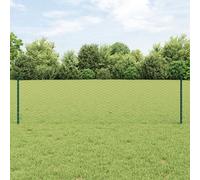 Piquets De Clôture Vidaxl 11 Pcs U-Channel Vert 60 Cm Acier, Clôture Hexagonale Vidaxl Verte 0,6x50 M Acier