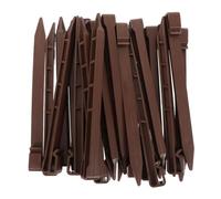 Piquets de Fixation de Bordure de Paysage en Plastique Marron 25 Pièces | Pelouse et Bordures de Gravier, Réutilisables, Installation Rapide, Aspect Discret Jardin
