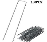 Piquets de Fixation en Acier galvanisé Inoxydable (100 Pièces) - LEOCLOTHO - Sardines de fixation - 150x40x3mm